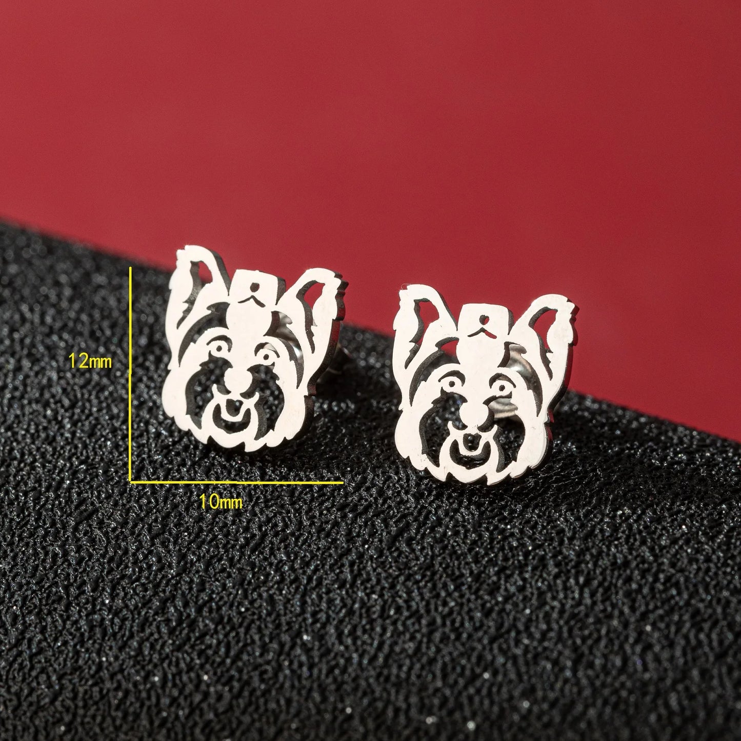 Tragus Ear Piercing Stud Earrings For Girls Lovely Pretty Pet Dog Animal High Quality Golden Stainless Steel Earrings Aretes