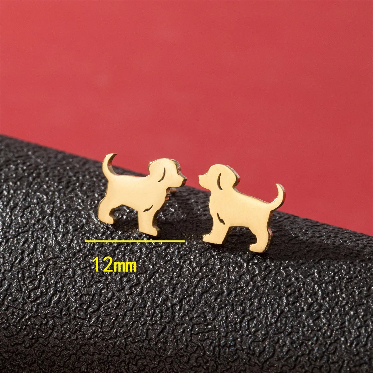 Tragus Ear Piercing Stud Earrings For Girls Lovely Pretty Pet Dog Animal High Quality Golden Stainless Steel Earrings Aretes