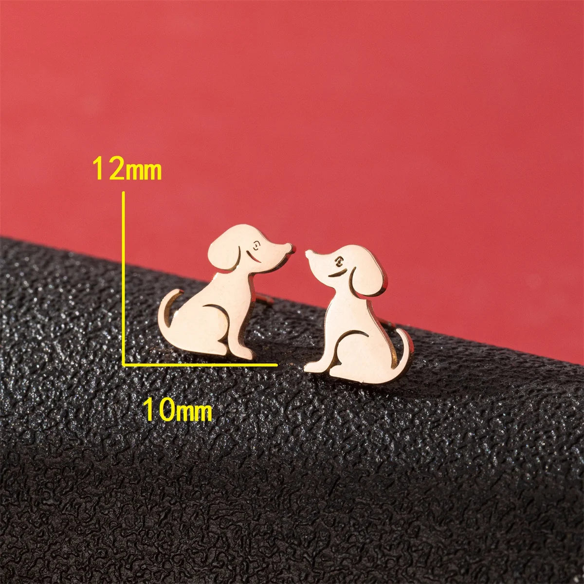 Tragus Ear Piercing Stud Earrings For Girls Lovely Pretty Pet Dog Animal High Quality Golden Stainless Steel Earrings Aretes