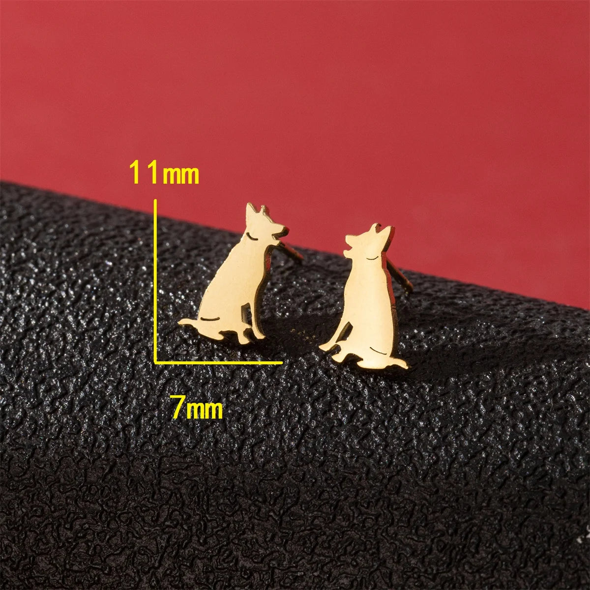 Tragus Ear Piercing Stud Earrings For Girls Lovely Pretty Pet Dog Animal High Quality Golden Stainless Steel Earrings Aretes