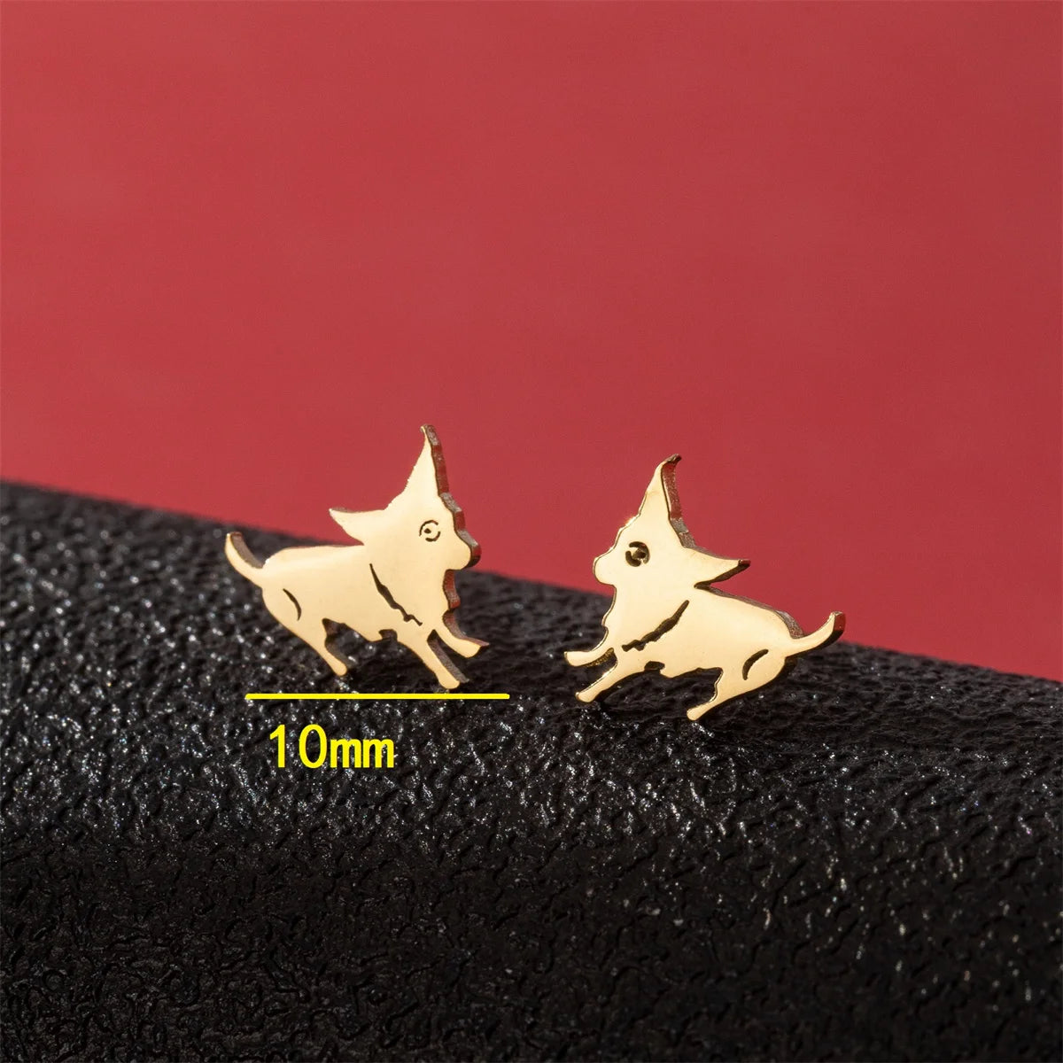 Tragus Ear Piercing Stud Earrings For Girls Lovely Pretty Pet Dog Animal High Quality Golden Stainless Steel Earrings Aretes