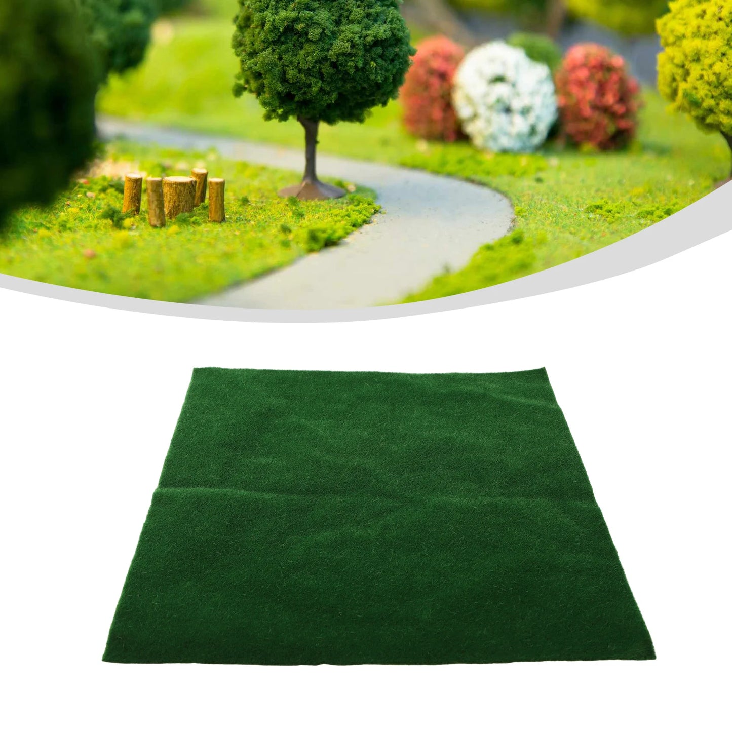 25cm Grass Mats Artificial Lawn Turf Model Landscape Scale Train Railway Scenery Building Layout Miniature Material Garden Decor