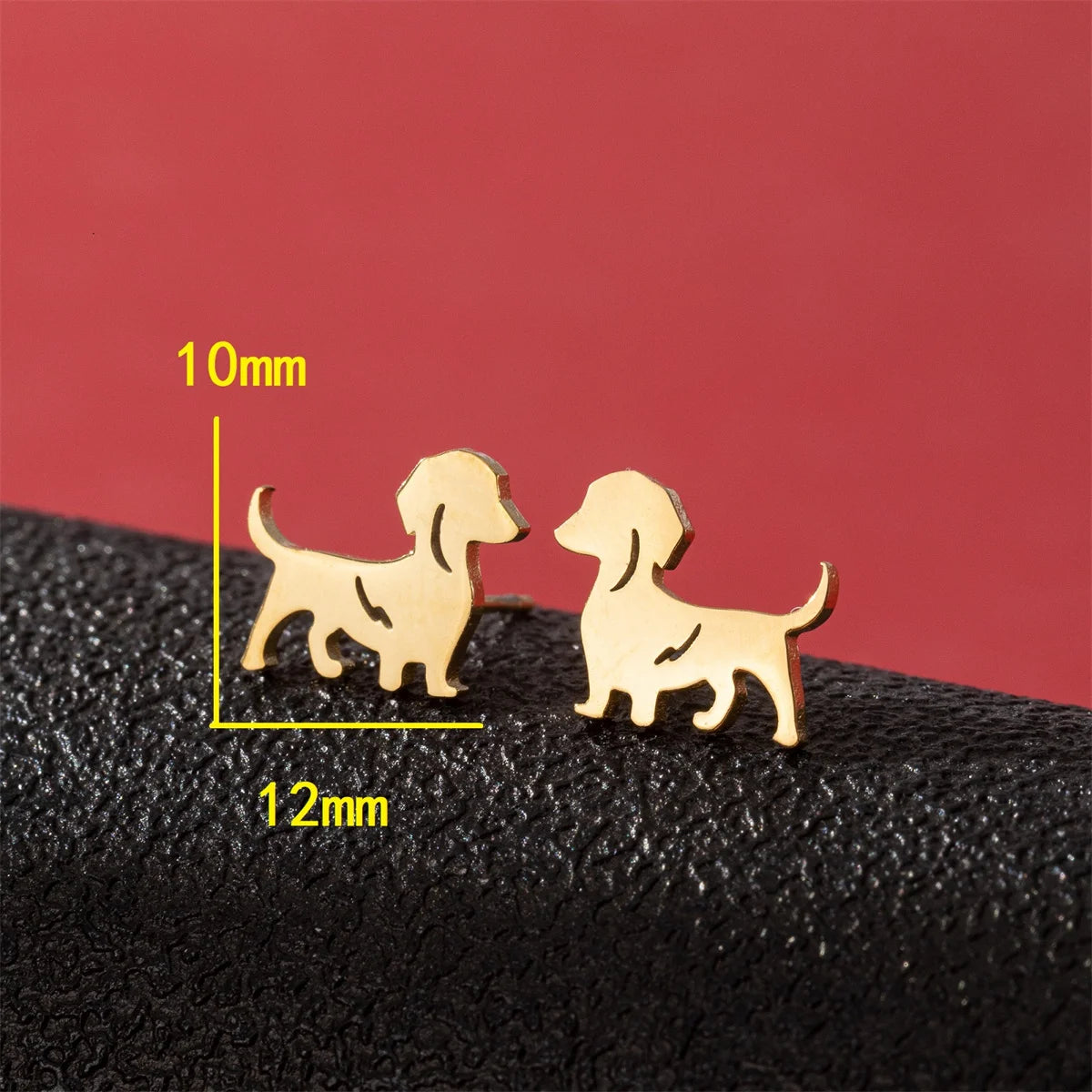 Tragus Ear Piercing Stud Earrings For Girls Lovely Pretty Pet Dog Animal High Quality Golden Stainless Steel Earrings Aretes