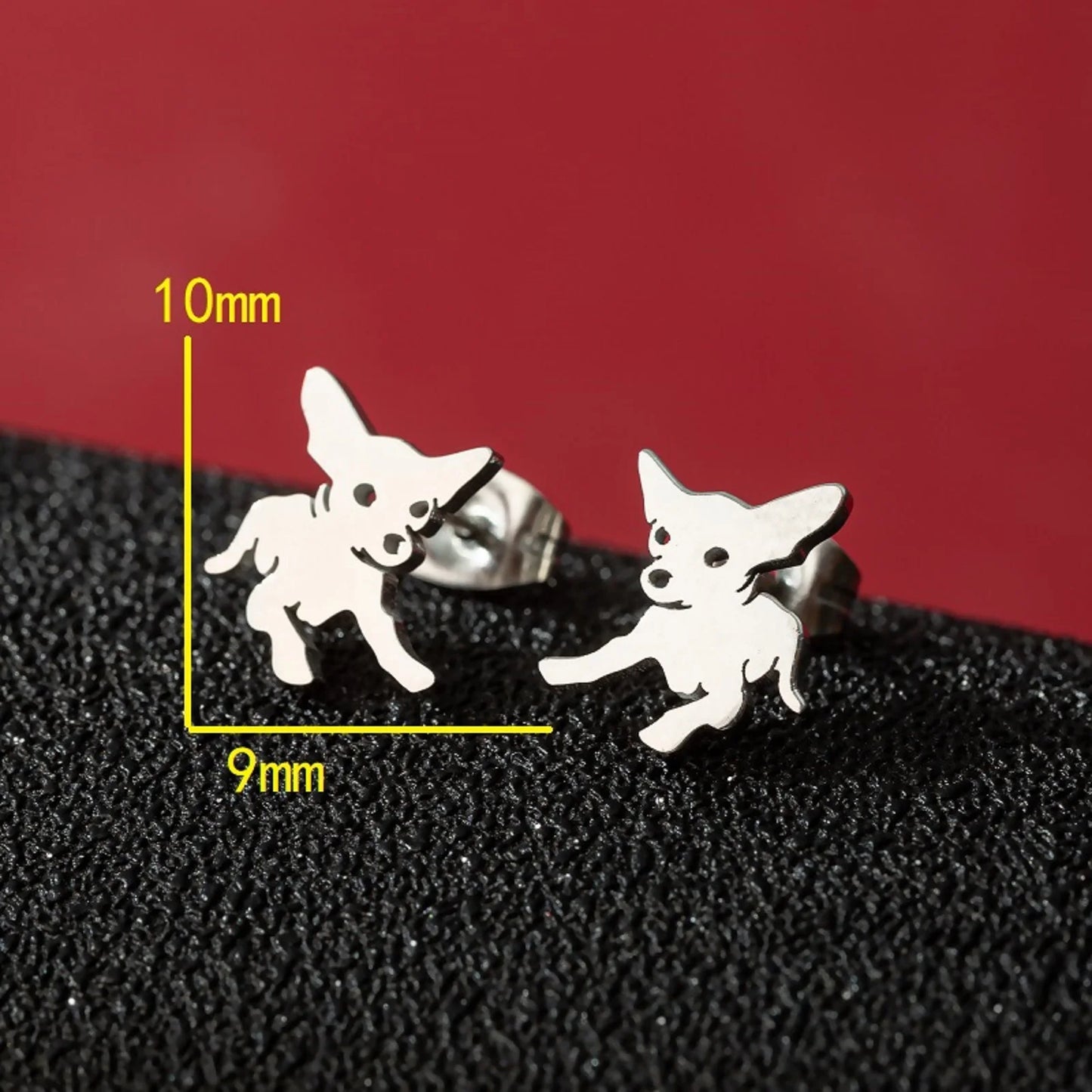 Tragus Ear Piercing Stud Earrings For Girls Lovely Pretty Pet Dog Animal High Quality Golden Stainless Steel Earrings Aretes