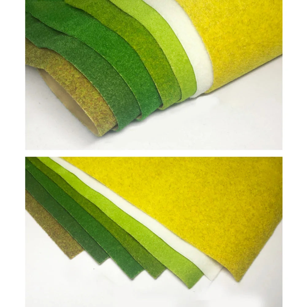 25cm Grass Mats Artificial Lawn Turf Model Landscape Scale Train Railway Scenery Building Layout Miniature Material Garden Decor