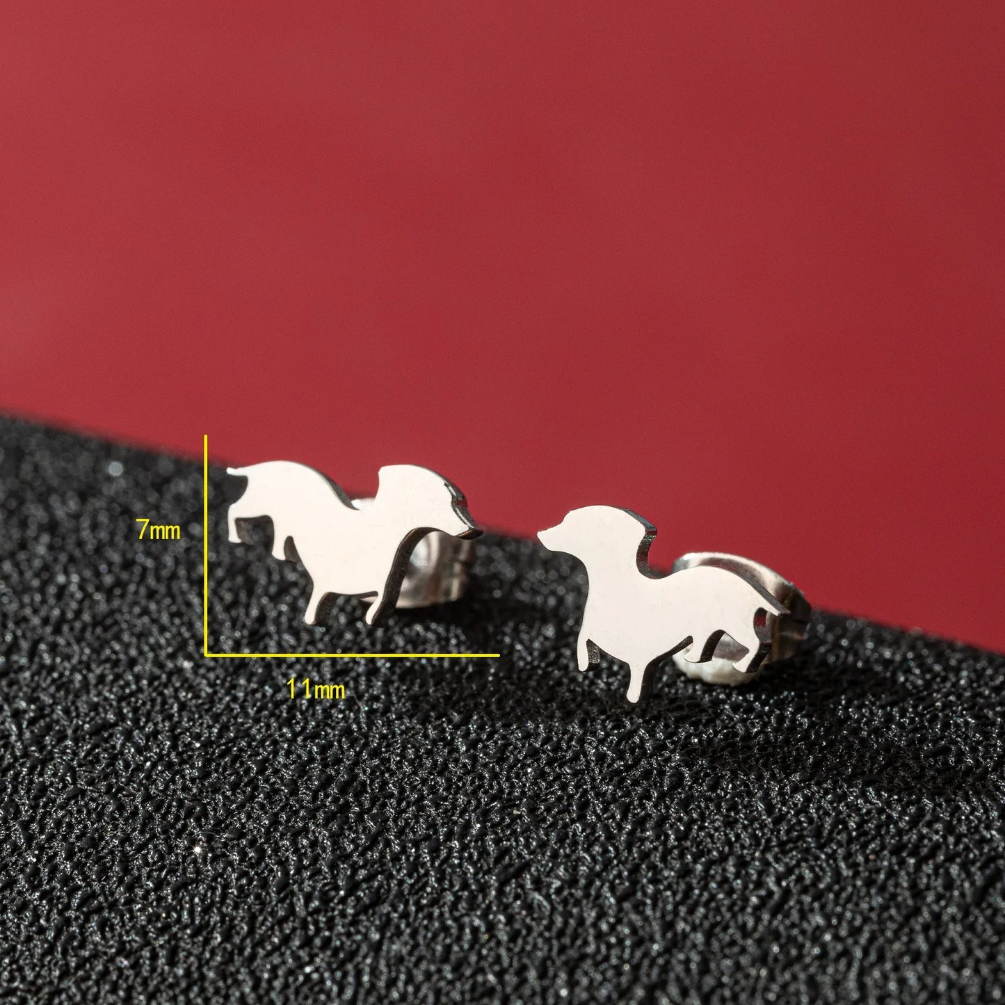 Tragus Ear Piercing Stud Earrings For Girls Lovely Pretty Pet Dog Animal High Quality Golden Stainless Steel Earrings Aretes
