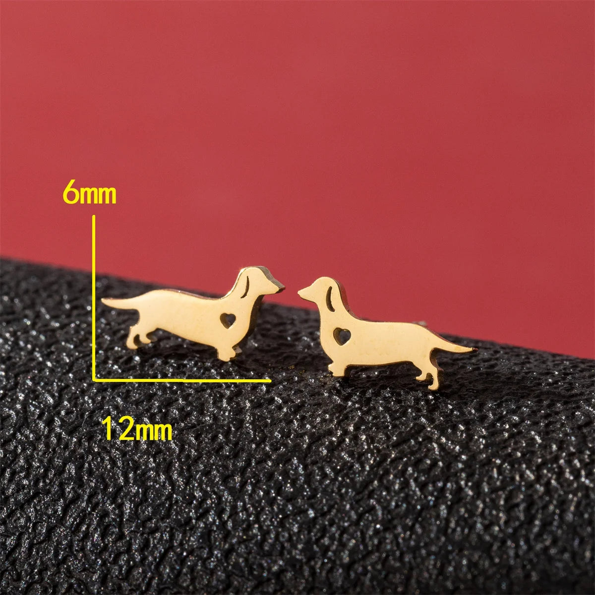 Tragus Ear Piercing Stud Earrings For Girls Lovely Pretty Pet Dog Animal High Quality Golden Stainless Steel Earrings Aretes